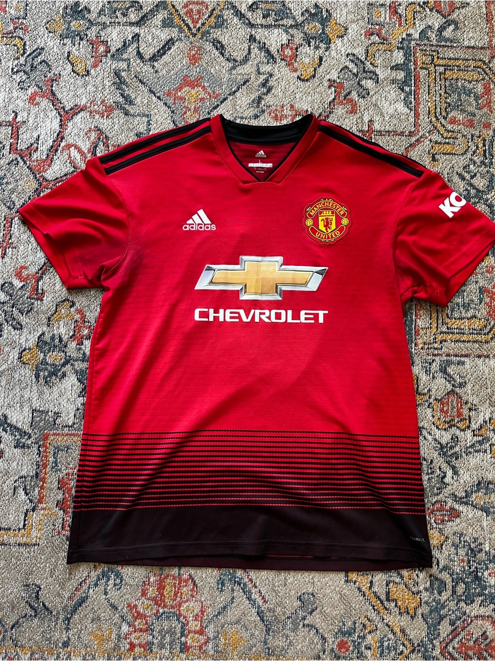 Adidas Manchester United Red Short Sleeve Soccer Jersey #10 Rashford Size L